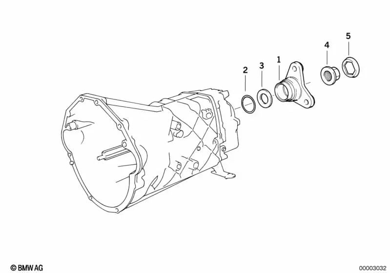 Flange nut for BMW E31 (OEM 23211222211). Original BMW.