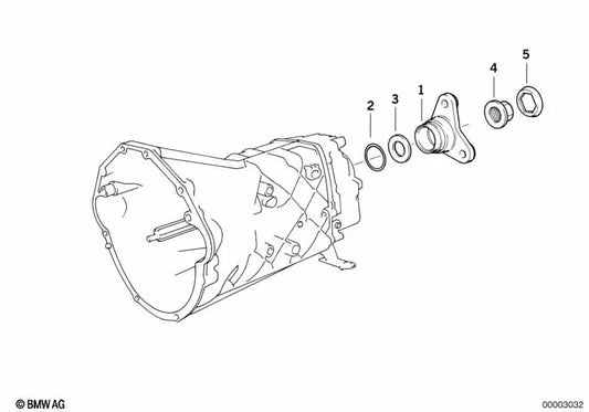 Flange nut for BMW E31 (OEM 23211222211). Original BMW.