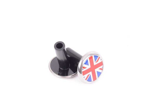 Pasadores de puerta Union Jack OEM 82292406336 para MINI F56, F55, F57, R56, Clubman, Countryman, Cabrio, Coupé, Roadster, Paceman… y más. Original MINI.