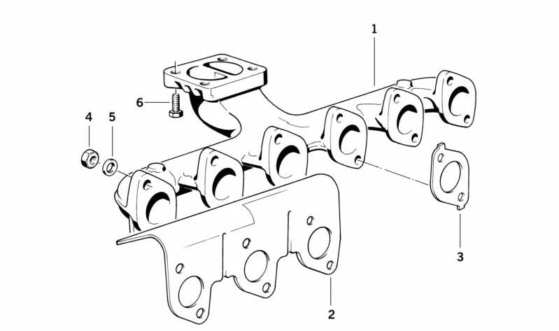 Carte avec bouclier thermique (sans amiante) OEM 1162245296 pour BMW E34. Pièce BMW originale.
