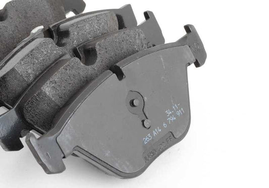 Juego de pastillas de freno con sensor OEM 34112288873 para BMW E90, E91, E92, E93. Original BMW.