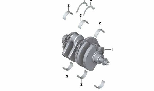 Cojinete marrón para BMW I01, I01N (OEM 11218524802). Original BMW
