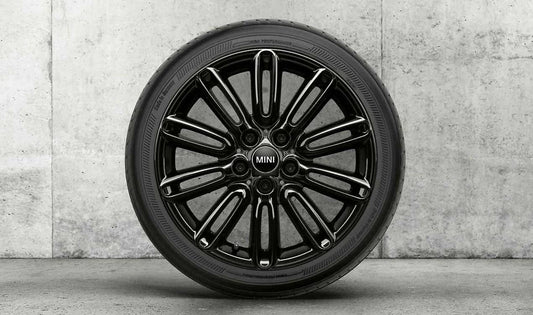 Llanta de aleación Tentacle Spoke 500 jet black uni 17" OEM 36106898290 para MINI F56, F55, Cabrio F57... y más. Original MINI.