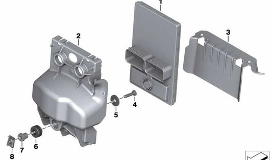 Cubierta electrónica central OEM 61357705024 para motos BMW F700GS, F800GS, F800GS Adventure. Original BMW Motorrad.
