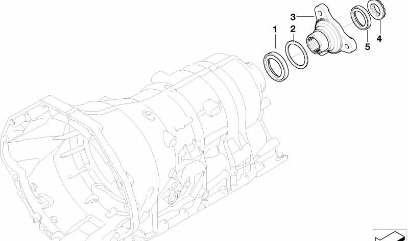 OM 24207521971 Bride de sortie pour BMW E90, E91, E92, E93, E60, E61, E63, E64, E65, E66. BMW d'origine.