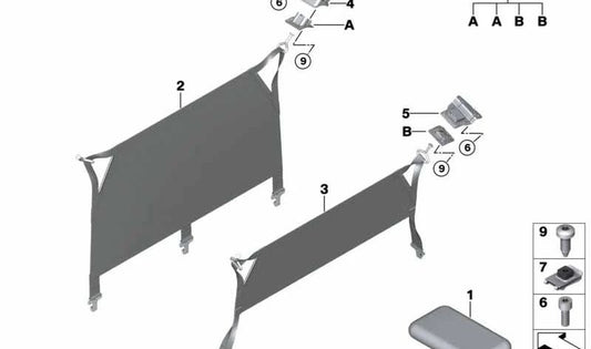 Right front separator support OEM 51477429528 for BMW F39. Original BMW.