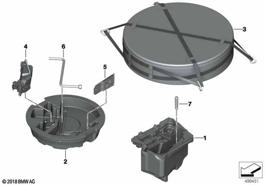 On-board tool box for BMW F91, F93, G14, G15, G16 (OEM 71106876980). Original BMW.