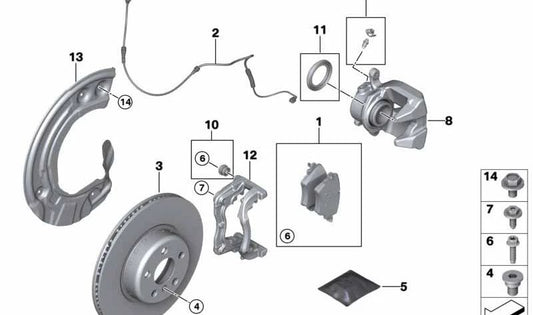 Fender sinistro per BMW 5 G30 Series, G31, G38 Series 6 G32, Serie 7 G11, G12, Series 8 G14, G15, G16 (OEM 34106861797). BMW originale
