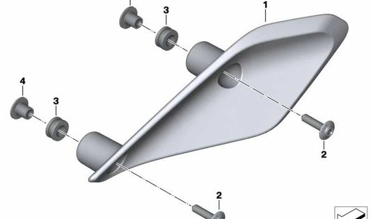 Derivavientos izquierdo OEM 46638545301 para motos BMW R1200RS, R1250RS. Original BMW Motorrad.