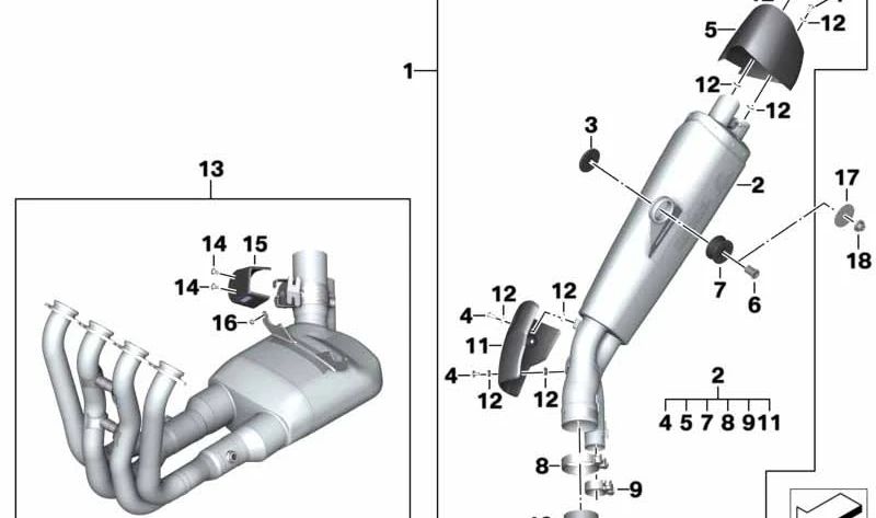 Casquillo distanciador OEM 77118392370 para BMW S 1000 RR K46 (09/2015 - 11/2018). Original BMW Motorrad.