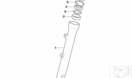 OEM Guide Casquillo 31427666227 para motocicletas BMW F 650 CS, F 650 Gs, F 700 Gs, G 650 Gs, R 1200 Gs ... e mais. BMW Motorrad original.