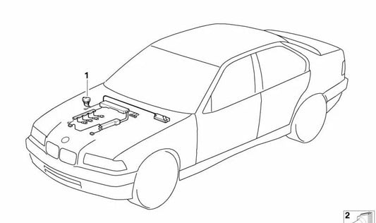 Tubo conector OEM 12521724678 para BMW E36 {316g, 316i (BE11, BE12, BE21, BE22, CA11, CA12, CA21, CA22, CA71)}. Pieza original BMW. Ideal para sustitución en el cableado del motor.