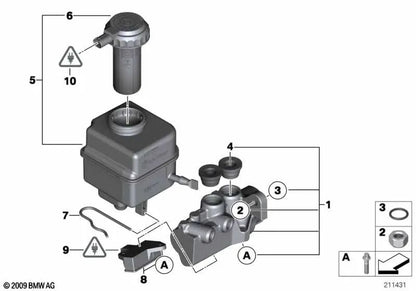 Depósito de compensación OEM 34336782289 para BMW F07, F10, F11, F12, F13, F01, F02, F03, F04, Ghost, Wraith, Dawn... y más. Original BMW.