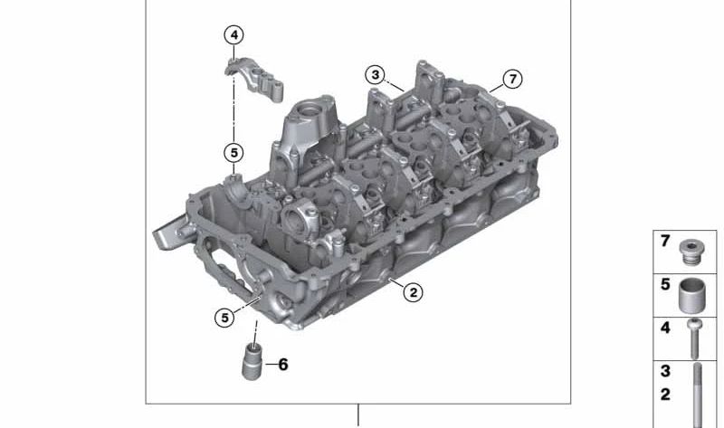 OEM -Gefangenenschraube 11127571124 für BMW F07, F10, F11, F12, F13, F01, F02, F04, E70, E70N, E71, E72. Original BMW Stück.