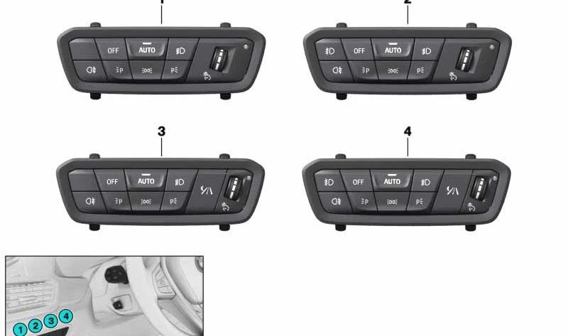 Unidade de controle de luz para BMW Série 8 F91, F92, F93, G14, G15, G16 (OEM 61315A16B10). BMW original