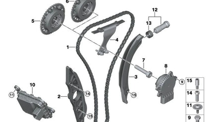 Perno de apoyo OEM 13527797908 para BMW {E81, E82, E87N, E88, F20, F20N, F21, F21N, F40, F52, F70, F22, F22N, F23, F23N, F44, F45, F45N, F46, F46N, G42, G87, U06, E90, E90N, E91, E91N, E92, E92N, E93, E93N, F30, F30N, F31, F31N, F34, F34N, F35N, G20,