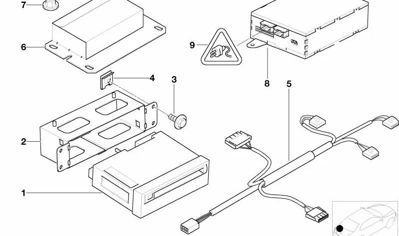 Cabo de conexão para navegação 61126919758 para modelos BMW X5 E53 (3.0D, 3.0i) fabricados entre 2001 e 2006. Compatível com o sistema de navegação MK III. BMW original.