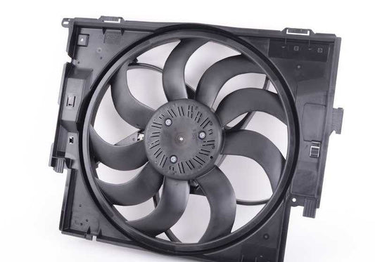 Ventilador con marco del radiador OEM 17428641964 para BMW F20, F21, F22, F23, F30, F31, F32, F33, F34, F36. Original BMW.