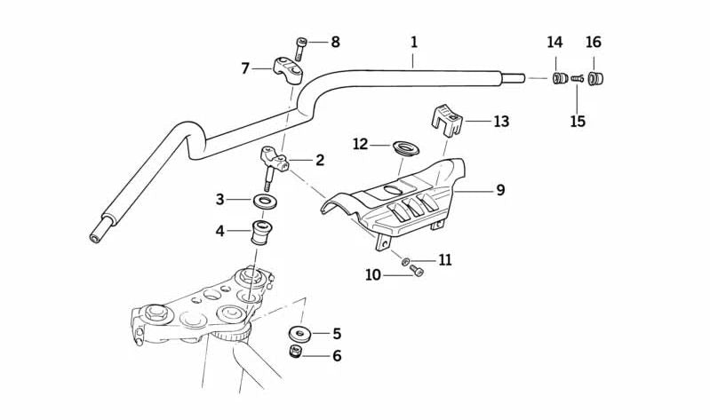 Arandela espaciadora OEM 32711451683 para BMW Motorrad K100, K1, K75, K1100. Repuesto original BMW Motorrad.