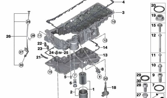 OEM Sceal Roundez-le 07119963473 pour BMW F07, F10, F11, F06, F12, F13, F01, F02, F04, G12, E70, F15, E71, E72, F16. BMW d'origine.