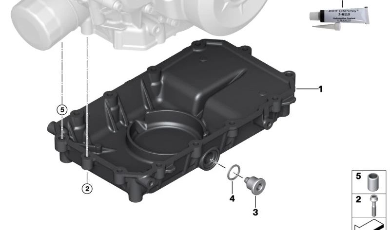Cárter de aceite OEM 11138562747 para motos BMW G 310 R, G 310 GS, G 310 RR. Original BMW Motorrad.