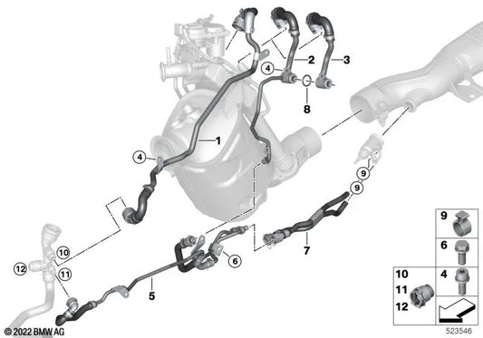 Conducteur de cycle du cylindre pour BMW G30, G31, G11, G12, G01, G02 (OEM 11538576311). BMW d'origine.