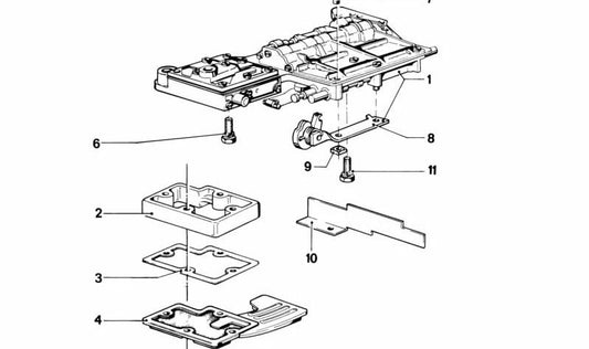 Junta sin amianto OEM 24311204158 para BMW E12 (modelos con cambio automático M30, años 1975–1977). Original BMW.