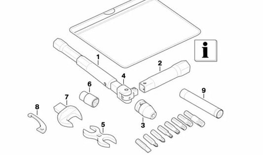 Llave de gancho 64 mm OEM 71117707542 para BMW Motorrad HP2 Sport (K29). Original BMW Motorrad.