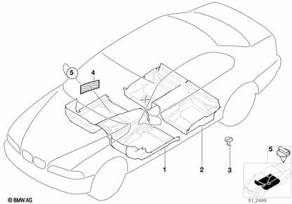 18 mm rotierender Verschluss für BMW 5 E39 -Serie, 7 E38 -Serie (OEM 51478177605). Original BMW