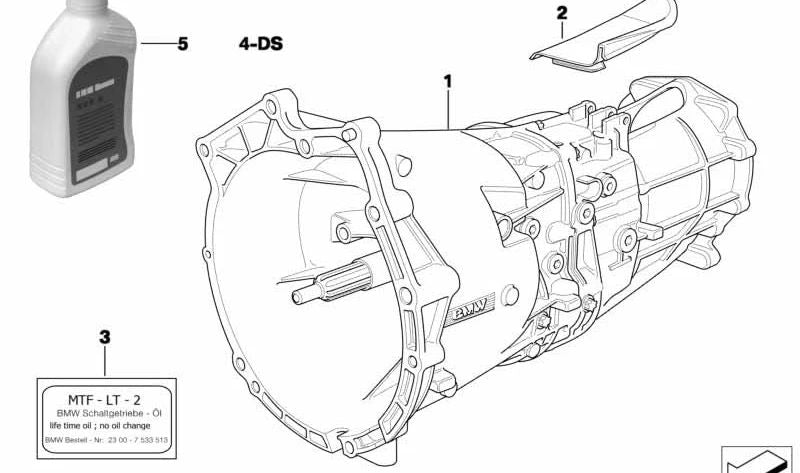 Gasket set for BMW 3 Series E46, X5 E53 (OEM 23117511935). Original BMW
