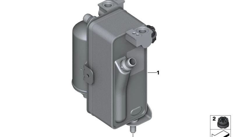 Condensador de aire acondicionado OEM 64539460579 para BMW iX1, X1 (U11), iX2, X2 (U10/U12), iX3 (I20), X3 (U25). Compatible con modelos híbridos y eléctricos. Original BMW.