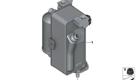 Condensador de aire acondicionado OEM 64539460579 para BMW iX1, X1 (U11), iX2, X2 (U10/U12), iX3 (I20), X3 (U25). Compatible con modelos híbridos y eléctricos. Original BMW.
