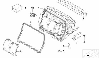 Air conditioning levers and small parts kit OEM 64118372791 for BMW E46, E83 (X3). Original BMW.