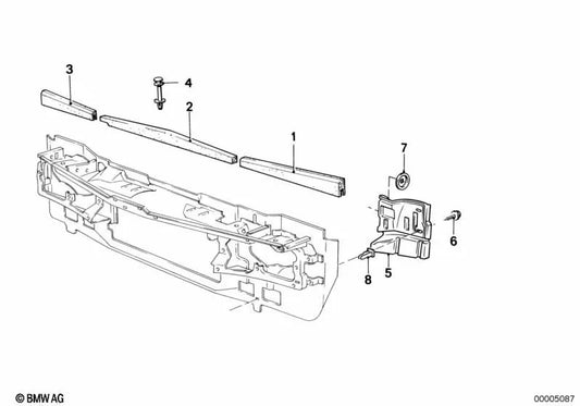Right gasket for BMW 3 Series E21 (OEM 51711885928). Original BMW