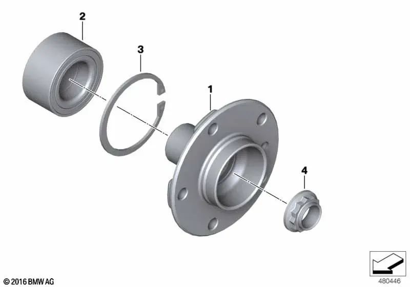 Mitnehmerflanschnabe for BMW F30, F31, F34, F35 (OEM 33416867262). Genuine BMW