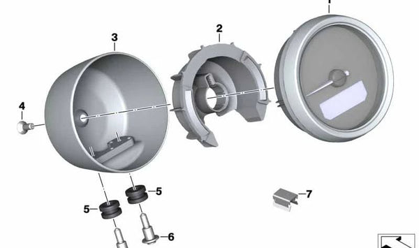 Grapa OEM 46632315390 para motos BMW R nineT, R nineT Pure, Scrambler, Racer, Urban G/S… y más. Original BMW Motorrad.