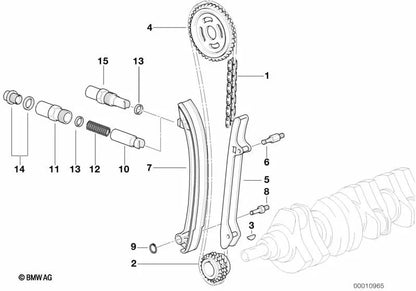 Riel tensor OEM 11311726503 para BMW E36 320i, E34 520i... y más. Original BMW.