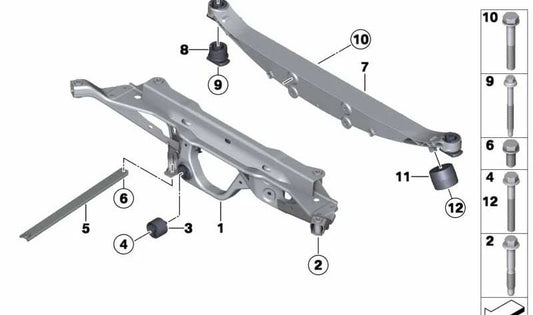 Travesaño trasero OEM 33309807513 para MINI Countryman R60, Paceman R61. Original MINI.
