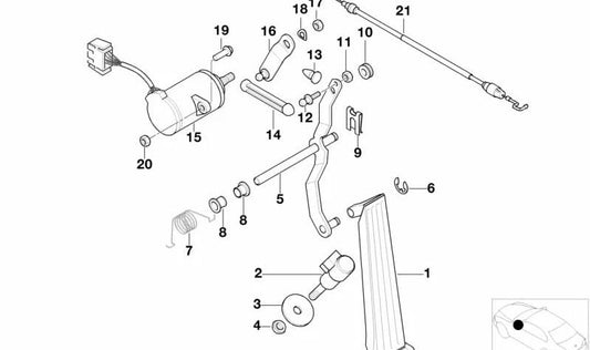 OEM Handbrake Lever 35412228043 for BMW E36. Genuine BMW.