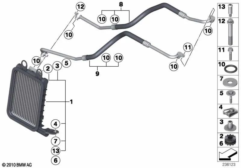 TORX -Schraube für BMW E60, E61, E63, E64, E65, E66, F25, F26, E53, E70 (OEM 07129905572). Original BMW