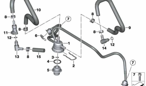 Muelle opresor OEM 13537702892 para motos BMW R 1200 GS, R 1200 GS Adventure, R nineT, R nineT Pure... y más. Original BMW Motorrad.