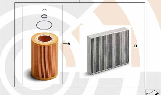 Inspektionskit I Value Line OEM 88005A6FE76 für BMW F45N, F46N, F48, F48N, F49N und Mini F54, F54N, F55, F55N, F56, F56N, F57, F57N, F60, F60N. Original BMW und Mini.