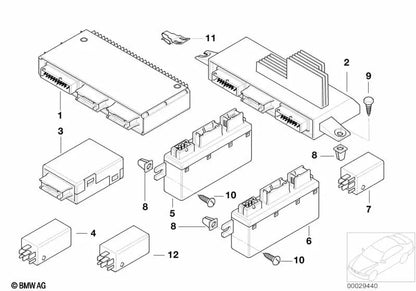 Módulo de luz OEM 61358352225 para BMW Serie 7 E38 (730i, 740i, 740iL). Original BMW.