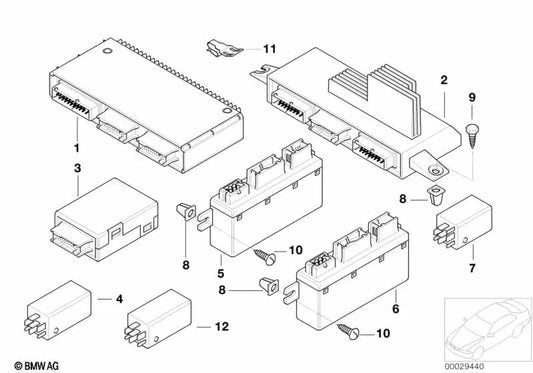 Modulo di luce per la serie BMW 7 E38 (OEM 61358352225). BMW originale