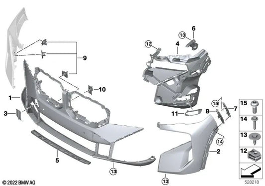 Guida laterale superiore destra per BMW G09 XM (OEM 51119451664). BMW originale.
