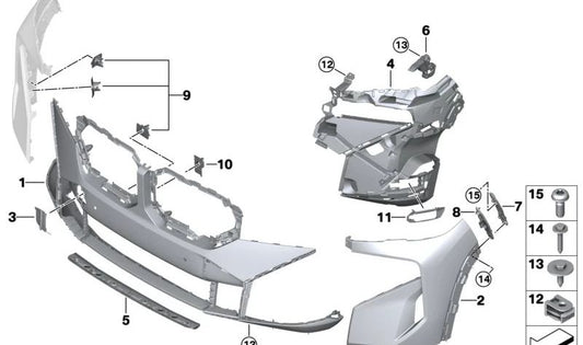 Right suction funnel for BMW G09 (OEM 51119853938). Original BMW