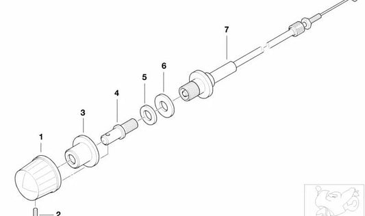 Bowdenzug OEM 63127655600 für BMW R1150RT, R850RT, R1150RS Motorräder. Original BMW Motorrad.