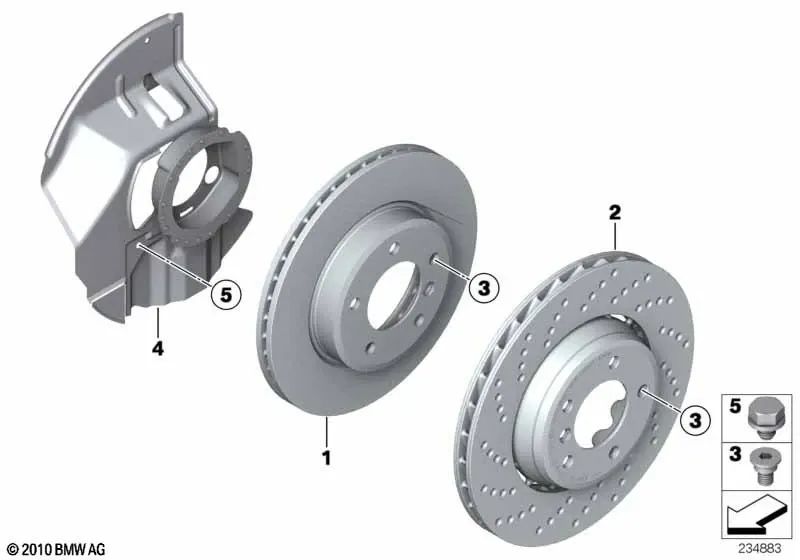Fin esquerdo para BMW Series 3 E46, Z4 E85 (OEM 34116750129). BMW original