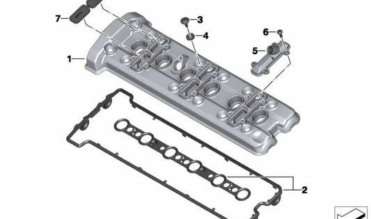 Cubierta de culata OEM 11128564043 para BMW Motorrad K1600GT, K1600GTL, K1600B. Original BMW Motorrad.
