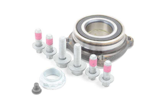 Kit de reparación de rodamiento de rueda trasera OEM 33412347994 para BMW 5er {E60,E60N,E61,E61N} y 6er {E63,E63N,E64,E64N}. Solo para vehículos de seguridad. Original BMW.